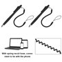 Queen.Y Lot de 2 Stylets rétractables pour écran Tactile Actif pour téléphone, Tablette, PC, Ordinateur Portable (Noir)