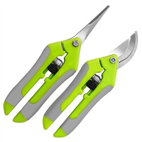 2 PCS Sécateur De Jardin Ciseaux D'Élagage Lame Robuste Avec Sécateur De Traitement Thermique Ciseaux À Économie De Travail Avec