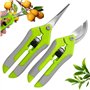 2 PCS Sécateur De Jardin Ciseaux D'Élagage Lame Robuste Avec Sécateur De Traitement Thermique Ciseaux À Économie De Travail Avec