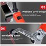 Ponceuse polisseuse pour tubes, ponceuse polisseuse professionnelle avec 50 bandes abrasives, ponceuse à bande en acier inoxydab