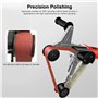 Ponceuse polisseuse pour tubes, ponceuse polisseuse professionnelle avec 50 bandes abrasives, ponceuse à bande en acier inoxydab