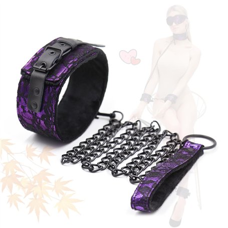 HUNTVE Collier Punk Rock Gothique en Cuir avec chaîne Ajustable et Laisse détachable pour Femme