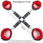 26 Piece Couple Boňdage Set Happy Game Accessories Deluxe Plush Sport Set (Black and Red)