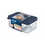 LocknLock TO GO - Boîte à déjeuner avec compartiments et couverts - 1 l - 207 x 137 x 88 mm - 3 compartiments et gobelets à sauc