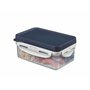 LocknLock TO GO - Boîte à déjeuner avec compartiments et couverts - 1 l - 207 x 137 x 88 mm - 3 compartiments et gobelets à sauc