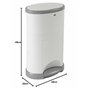 Korbell - MINI - Poubelle à Couches - 9 L - Blanche - Économique - Écologique - Pédale de Pied - Capacité de 25 Couches KRM220DS