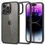 Spigen Coque de Protection Ultra Hybride pour iPhone 14 Pro Max - Anti-jaunissement - Transparent - Fine - Noir Mat