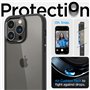 Spigen Coque de Protection Ultra Hybride pour iPhone 14 Pro Max - Anti-jaunissement - Transparent - Fine - Noir Mat