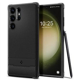 Spigen Rugged Armor Coque Compatible avec Samsung Galaxy S23 Ultra 5G - Noir Mat