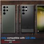 Spigen Rugged Armor Coque Compatible avec Samsung Galaxy S23 Ultra 5G - Noir Mat