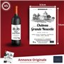 NOZHAM X5 Étiquettes Bouteille de vin Annonce de Grossesse Originale Naissance Bébé Arrive - Grands Parents - Papy - Mamie - Ton