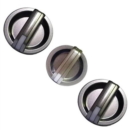 3 pièces bouton de commande de ventilateur de chauffage ca de console avant de voiture en plastique gris compatible avec PJ PK C