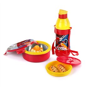 CELLO Tiffy Spiderman Coffret cadeau Boîte à déjeuner isotherme et gourde | Anti-fuite | Facile à nettoyer | Boîte à déjeuner de