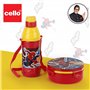CELLO Tiffy Spiderman Coffret cadeau Boîte à déjeuner isotherme et gourde | Anti-fuite | Facile à nettoyer | Boîte à déjeuner de