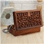 Ajuny Boîte Rangement Bijoux en bois Sculptée Multifonctionnelle Décorative Style Vintage Porte Bijoux Coffre au Trésor Organisa