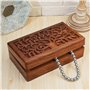 Ajuny Boîte Rangement Bijoux en bois Sculptée Multifonctionnelle Décorative Style Vintage Porte Bijoux Coffre au Trésor Organisa