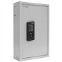 Rottner Coffre à clés Keytronic 100 en acier gris - Serrure électronique mécanique - Porte-clé réglable - 100 crochets - 100 por