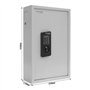 Rottner Coffre à clés Keytronic 100 en acier gris - Serrure électronique mécanique - Porte-clé réglable - 100 crochets - 100 por