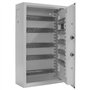 Rottner Coffre à clés Keytronic 100 en acier gris - Serrure électronique mécanique - Porte-clé réglable - 100 crochets - 100 por