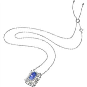 Swarovski Collier Femme Bijoux Chroma Bleu Blanc Rhodium 5600625