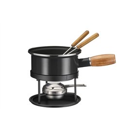 MÄSER 935481 Service à fondue au fromage en acier inoxydable pour 2 personnes Noir