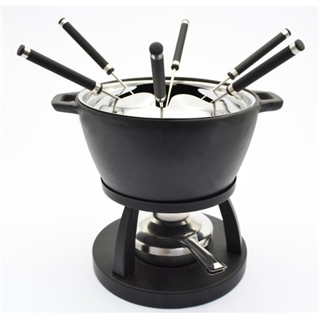 MÄSER 935482 Service à fondue en fonte pour 6 personnes Idéal pour fondue à la viande