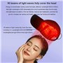 Chapeau de Croissance des Cheveux, 90 Perles De Lampe Led, 650 Nm Et 430 Nm, Chapeau De Repousse Rapide Des Cheveux à LumièRe Ro