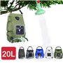 ER827QI Sac à Douche Solaire 20L Chauffage Solaire Camping Sac de Douche avec Tuyau Amovible et tête de Douche commutable sur Pi