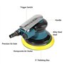 HTYBXM Ponceuse-polisseuse pneumatique 5 Pouces - Polissage pneumatique 0000 TR/Min - Clé Incluse