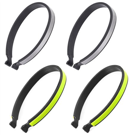 NBIWTOWO Lot de 2 paires de pinces à pantalon réfléchissantes pour vélo