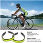 NBIWTOWO Lot de 2 paires de pinces à pantalon réfléchissantes pour vélo, pour pantalons, vélo, revêtement réfléchissant (vert, g