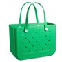 Été EVA Sac De Plage Panier Femmes Silicon Beach Fourre-Tout avec Trous Respirant Pouch Shopping Panier De Rangement, for Plage 