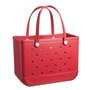 Été EVA Sac De Plage Panier Femmes Silicon Beach Fourre-Tout avec Trous Respirant Pouch Shopping Panier De Rangement, for Plage 