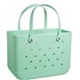 Été EVA Sac De Plage Panier Femmes Silicon Beach Fourre-Tout avec Trous Respirant Pouch Shopping Panier De Rangement