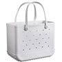 Été EVA Sac De Plage Panier Femmes Silicon Beach Fourre-Tout avec Trous Respirant Pouch Shopping Panier De Rangement