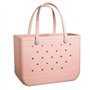 Été EVA Sac De Plage Panier Femmes Silicon Beach Fourre-Tout avec Trous Respirant Pouch Shopping Panier De Rangement