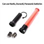 Bâton de Circulation Clignotant LED, 41cm Bâton de Trafic Lampe de Poche LED Baton Lumineux Fluorescent Lightstick Baguette Traf