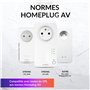 STRONG Pack de 2 Prises CPL 600 Mbps, Prise filtrée et Port Ethernet, Compatible boxs Internet, Idéal Multi TV, Streaming HD, Au