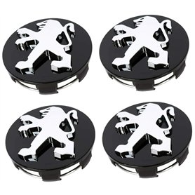 ZUOBYMBC 4 Pièces Cache-Moyeu pour Peugeot 108 208 2008 308 3008 3008 508 5008 60mm