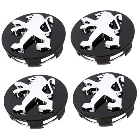 ZUOBYMBC 4 Pièces Cache-Moyeu pour Peugeot 108 208 2008 308 3008 3008 508 5008 60mm