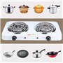 Double four électrique, plaque chauffante électrique comptoir Buffet cuisinière plaque chauffante plaque chauffante extérieur 22