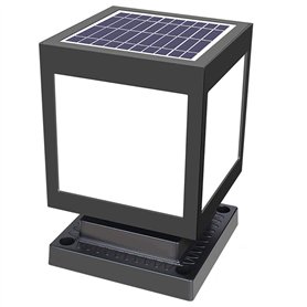 AWISAWIS Lampe solaire pour poteau extérieur en ABS étanche Noir Lampe de jardin minimaliste Lampe solaire solaire pour extérieu