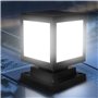 AWISAWIS Lampe solaire pour poteau extérieur en ABS étanche Noir Lampe de jardin minimaliste Lampe solaire solaire pour extérieu