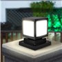 AWISAWIS Lampe solaire pour poteau extérieur en ABS étanche Noir Lampe de jardin minimaliste Lampe solaire solaire pour extérieu