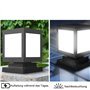 AWISAWIS Lampe solaire pour poteau extérieur en ABS étanche Noir Lampe de jardin minimaliste Lampe solaire solaire pour extérieu