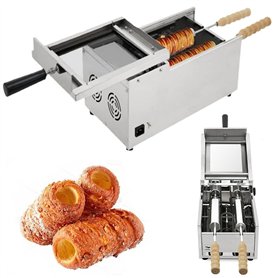 Machine à gâteaux cheminée électrique 1500 W - Four à gâteaux hongrois à 2 rouleaux