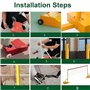 Poteaux de badminton pour jardin, support de badminton robuste avec filet pour intérieur ou extérieur, hauteur réglable, kit d'e