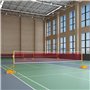 Poteau de badminton/volley-ball de 1,5 m, filet de volley-ball portable pour terrain de badminton autoportant, poteaux de badmin