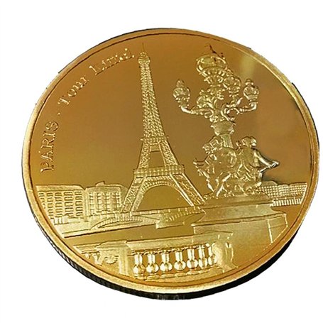Pinicecore - Eiffel Collection Collection Gold Souvenirs Connexion Célèbre Collection Bâtiments Art Pièce Commémorative