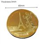 Pinicecore - Eiffel Collection Collection Gold Souvenirs Connexion Célèbre Collection Bâtiments Art Pièce Commémorative